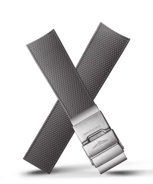 Alternative view of Longines Official HydroConquest Grey Rubber Strap (HydroConquest 43MM)