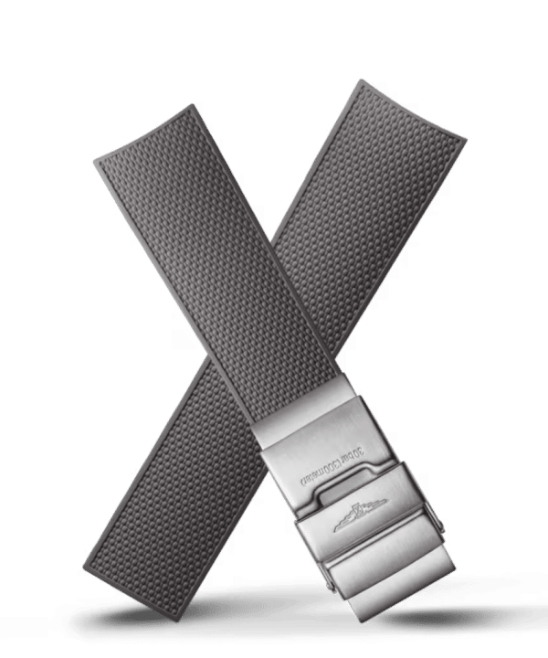 Alternative view of Longines Official HydroConquest Grey Rubber Strap (HydroConquest 41MM)